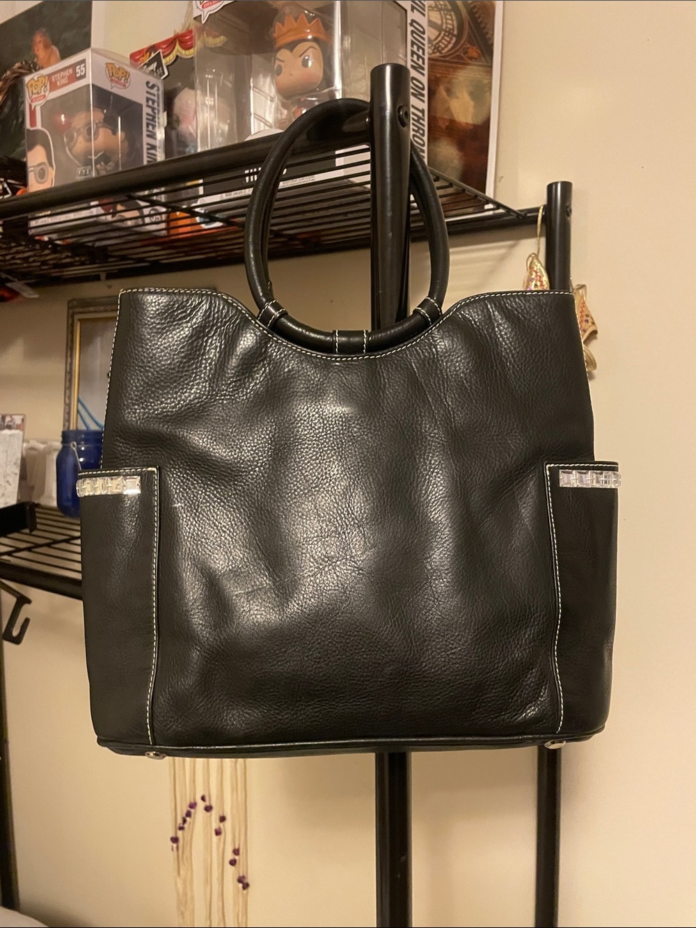 Donald J Pliner Circle-Handle Tote Bag